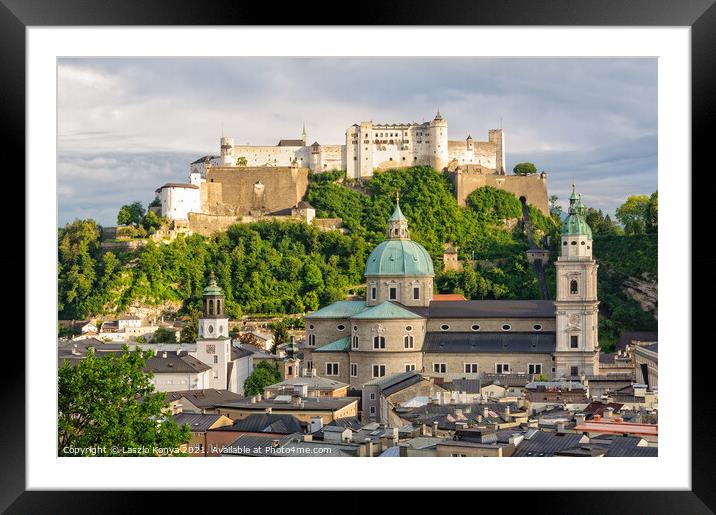 View from the Kapuzinerkloster - Salzburg Framed Mounted Print by Laszlo Konya