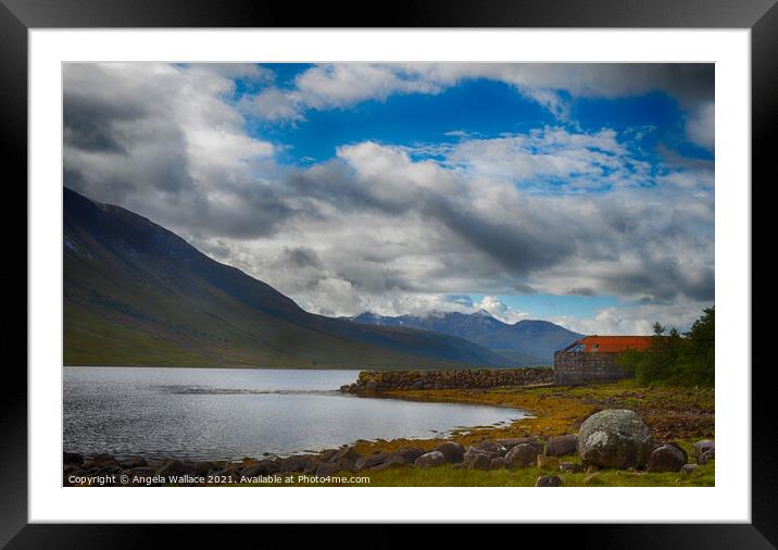 Clouds over Loch Etive Framed Mounted Print by Angela Wallace