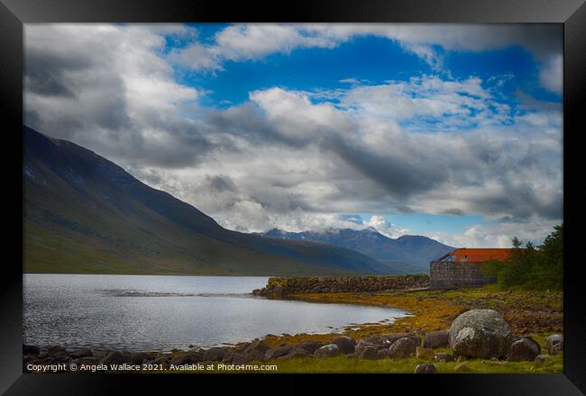 Clouds over Loch Etive Framed Print by Angela Wallace
