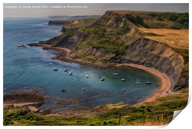 Breath-taking view of Chapman's Pool and the Purbe Print by Derek Daniel