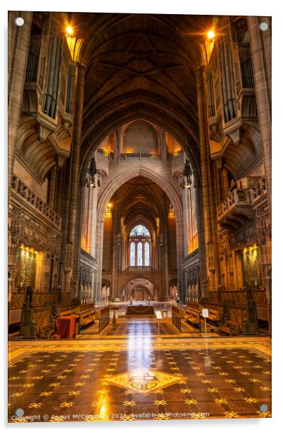 Liverpool Anglican Cathedral interior Acrylic by Angus McComiskey
