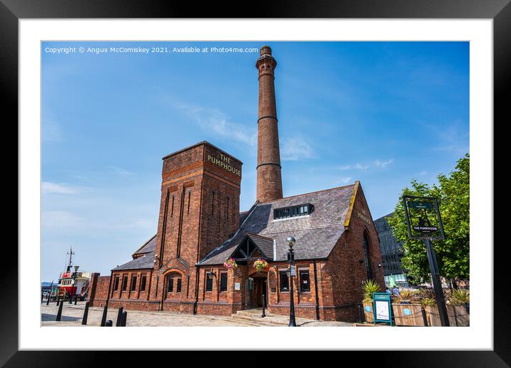 Victorian Pumphouse, Royal Albert Dock, Liverpool Framed Mounted Print by Angus McComiskey