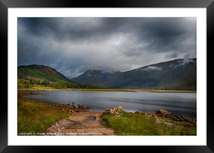 Path to Loch Etive Glen Etive Framed Mounted Print by Angela Wallace