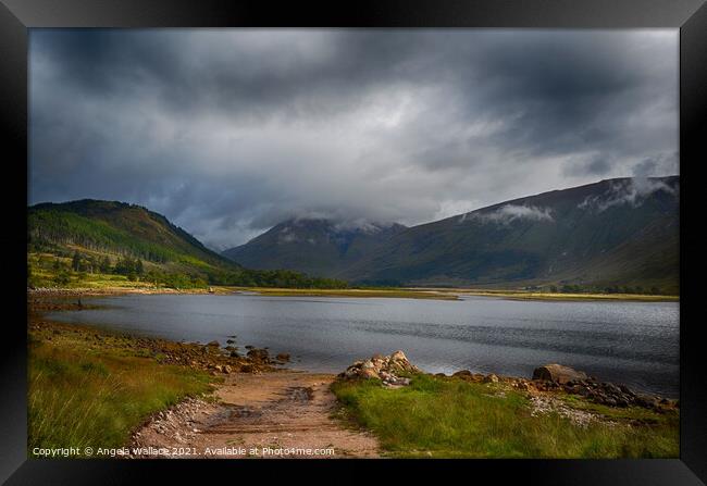 Path to Loch Etive Glen Etive Framed Print by Angela Wallace