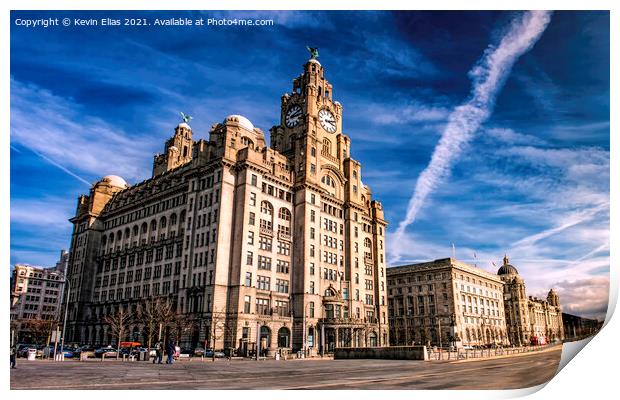 The Three Graces of Liverpool Print by Kevin Elias