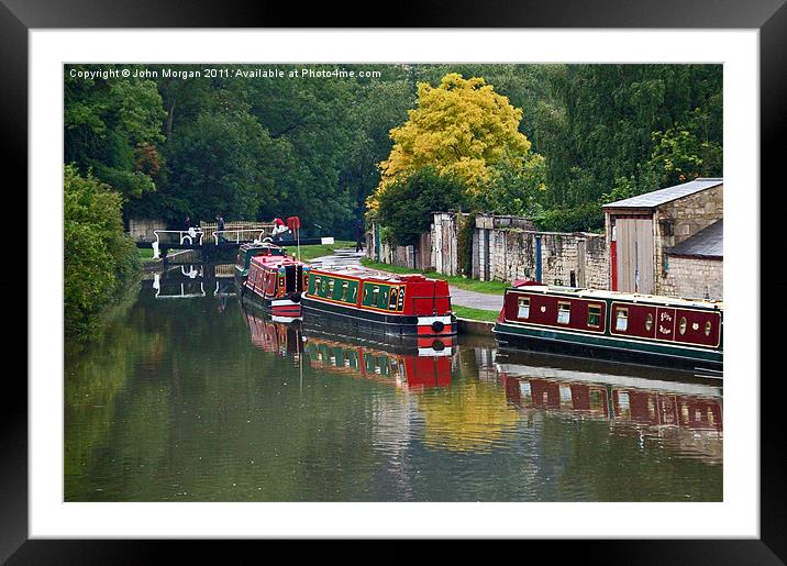 The Kennet and Avon Canal, Bath. Framed Mounted Print by John Morgan
