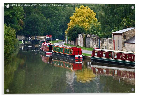 The Kennet and Avon Canal, Bath. Acrylic by John Morgan