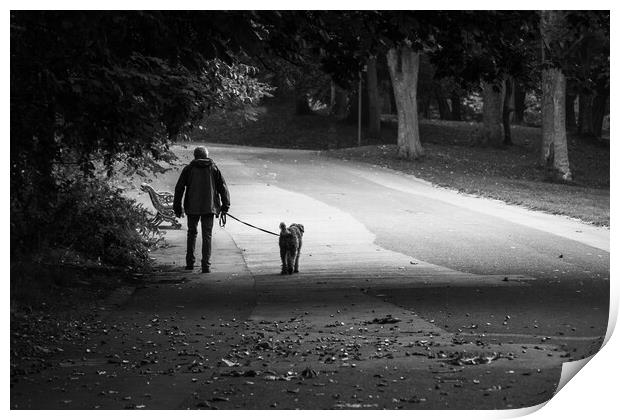 Walking the dog Print by Jason Wells