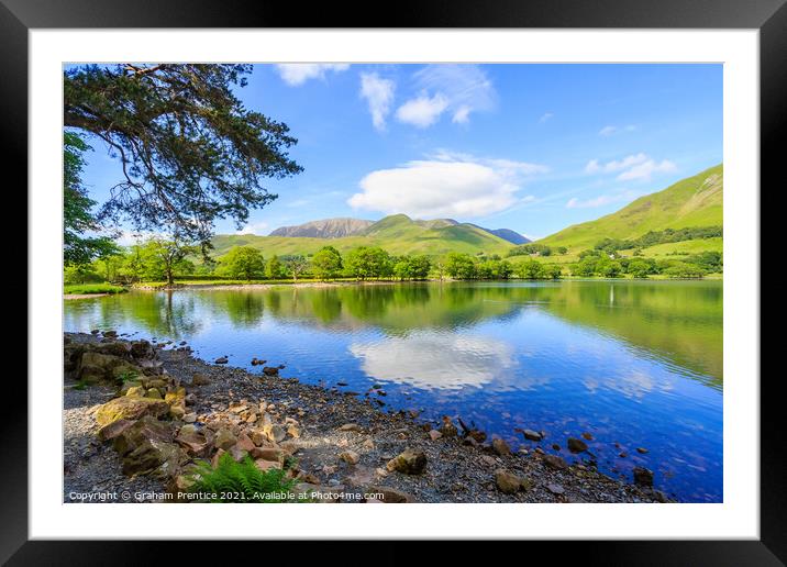 Buttermere Lake Panorama Framed Mounted Print by Graham Prentice