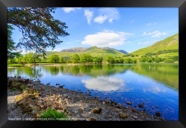Buttermere Lake Panorama Framed Print by Graham Prentice