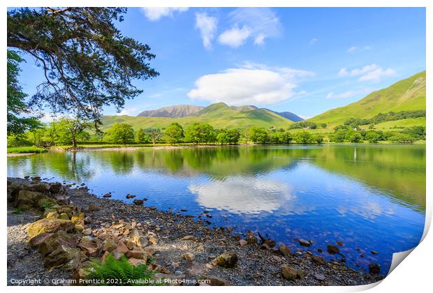 Buttermere Lake Panorama Print by Graham Prentice