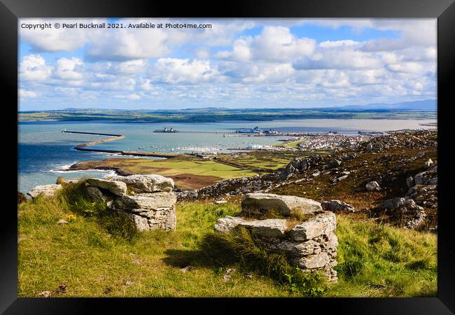 View from Holyhead Mountain Anglesey Framed Print by Pearl Bucknall