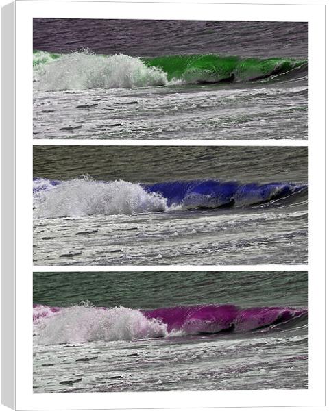 Waves With A Difference Canvas Print by Donna Collett