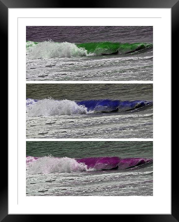 Waves With A Difference Framed Mounted Print by Donna Collett