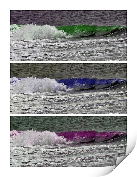 Waves With A Difference Print by Donna Collett