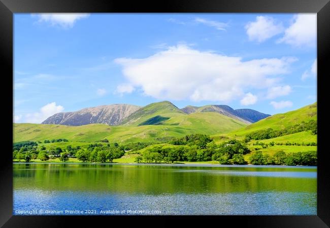 Buttermere Panorama Looking Towards Buttermere Fel Framed Print by Graham Prentice