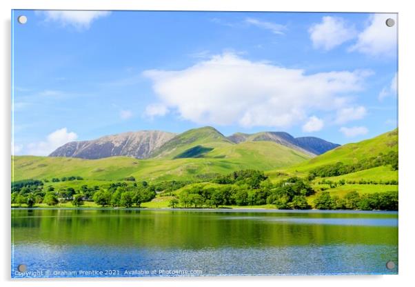 Buttermere Panorama Looking Towards Buttermere Fel Acrylic by Graham Prentice
