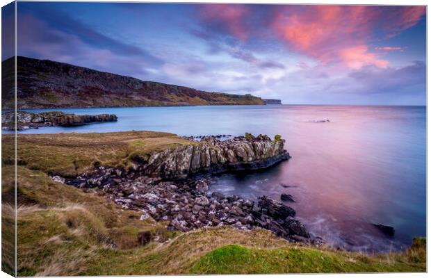 Sunrise at Brothers Point on the Isle of Skye Canvas Print by John Frid