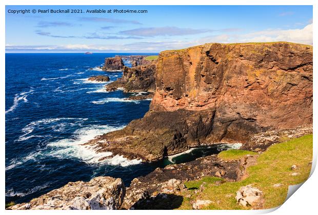 Eshaness Cliffs Shetland Islands Scotland Print by Pearl Bucknall