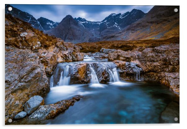 The Fairy Pools - Isle of Skye Acrylic by John Frid