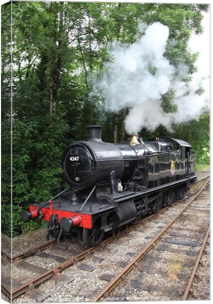 Steam train 4247 Bodmin & Wenford railway  Canvas Print by Simon Bratt LRPS