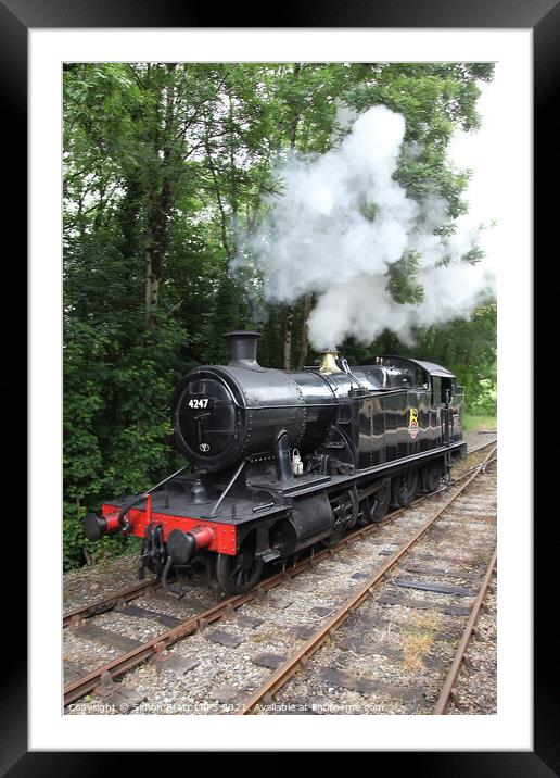 Steam train 4247 Bodmin & Wenford railway  Framed Mounted Print by Simon Bratt LRPS