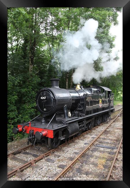 Steam train 4247 Bodmin & Wenford railway  Framed Print by Simon Bratt LRPS