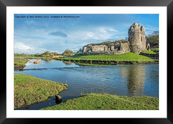 Ogmore Castle Ruins at Ogmore Village South Wales Framed Mounted Print by Nick Jenkins