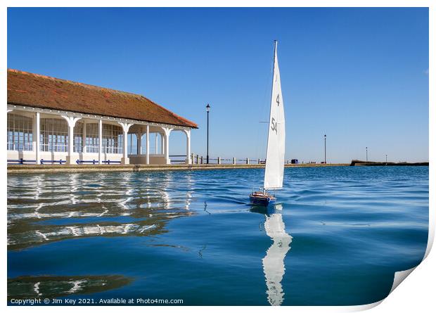 Sheringham Boating Lake North Norfolk  Print by Jim Key