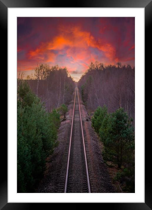 Rail to Hell Framed Mounted Print by Duncan Loraine