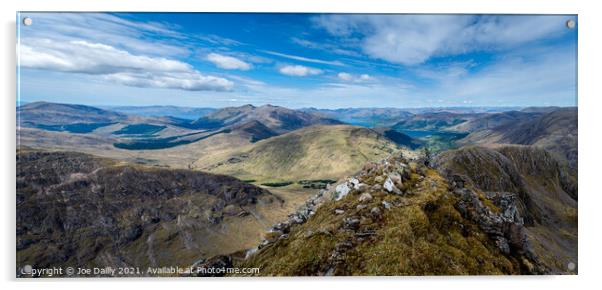 Majestic Panorama of Bidean Nam Bian Acrylic by Joe Dailly