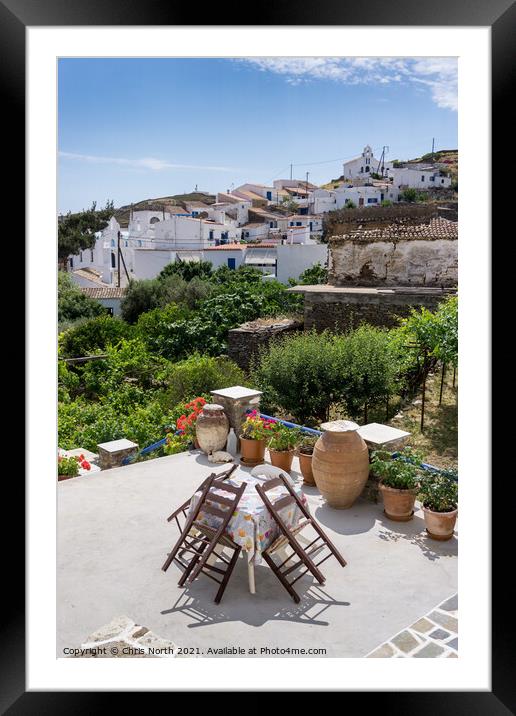 The Old  town, Kythnos Greek Islands  Framed Mounted Print by Chris North
