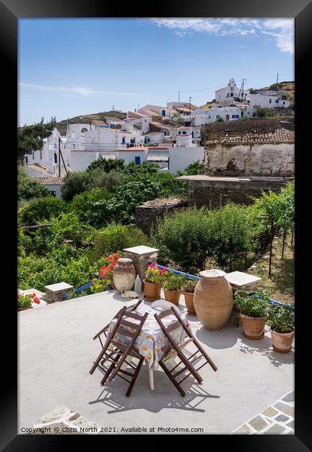 The Old  town, Kythnos Greek Islands  Framed Print by Chris North