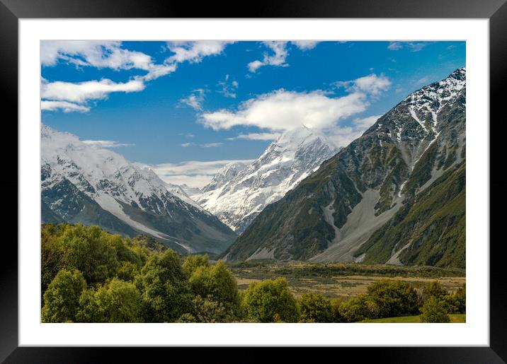 Mount Cook, New Zealand Framed Mounted Print by Mark Llewellyn