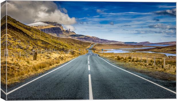 The road to the Storr. Canvas Print by Bill Allsopp