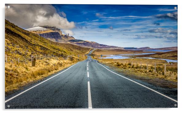 The road to the Storr. Acrylic by Bill Allsopp