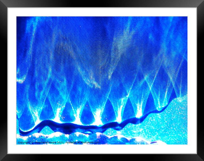 Blue Eruptions Framed Mounted Print by Stephanie Moore