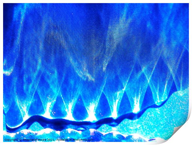 Blue Eruptions Print by Stephanie Moore