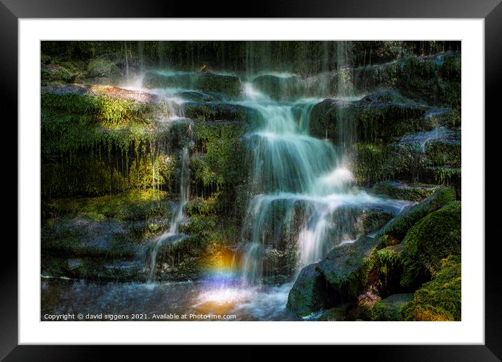 Scaleber foss Waterfall Framed Mounted Print by david siggens