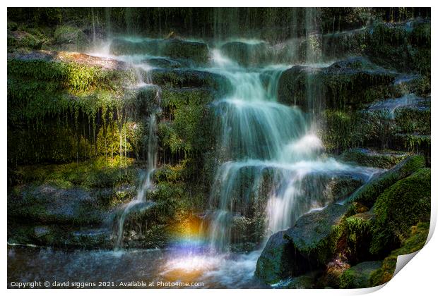 Scaleber foss Waterfall Print by david siggens