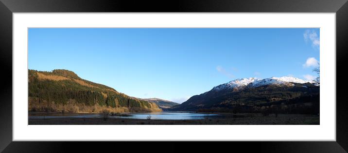 Loch Lubnaig Panorama. Framed Mounted Print by Tommy Dickson
