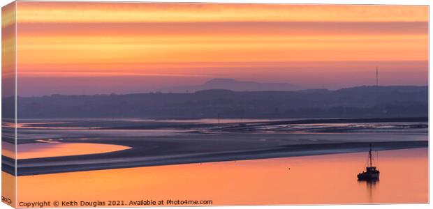 Beautiful Sunrise at Morecambe Canvas Print by Keith Douglas