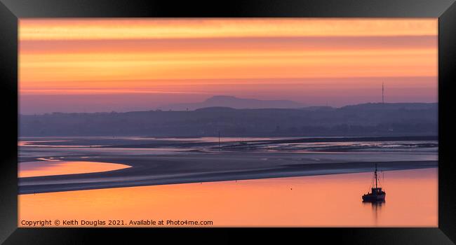 Beautiful Sunrise at Morecambe Framed Print by Keith Douglas