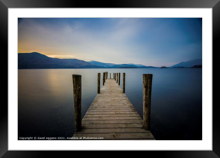 Ashness Jetty Framed Mounted Print by david siggens