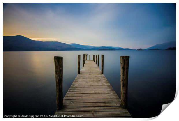 Ashness Jetty Print by david siggens