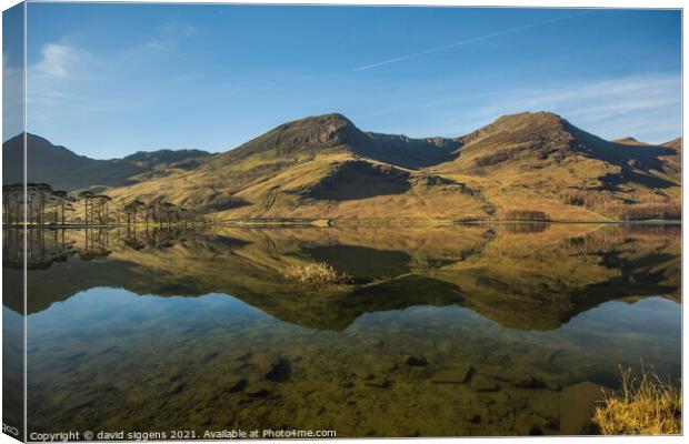 Buttermere lake district Canvas Print by david siggens