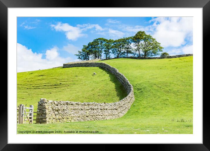 Dales Landscape near Hawes Framed Mounted Print by Keith Douglas