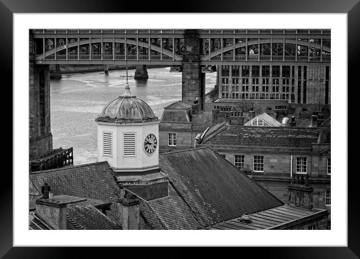 Guildhall Clock Tower, Newcastle Framed Mounted Print by Rob Cole