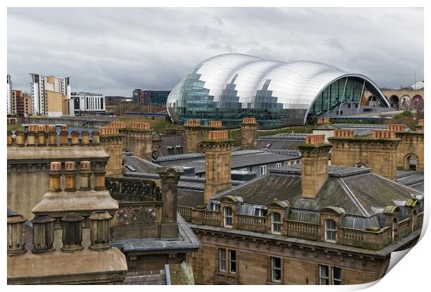 Old and New, Sage Gateshead Print by Rob Cole