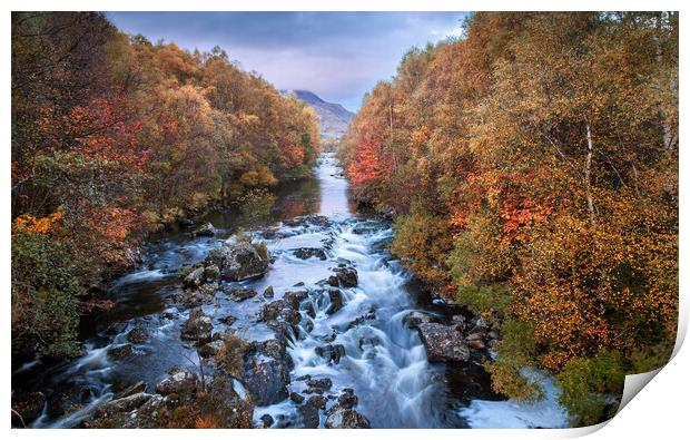 River Moriston at Sunrise Print by John Frid